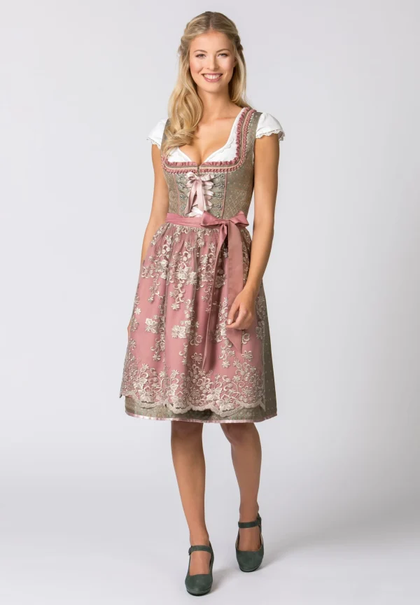 Stockerpoint Midi Dirndl “Alice” In Schilf-rose 3