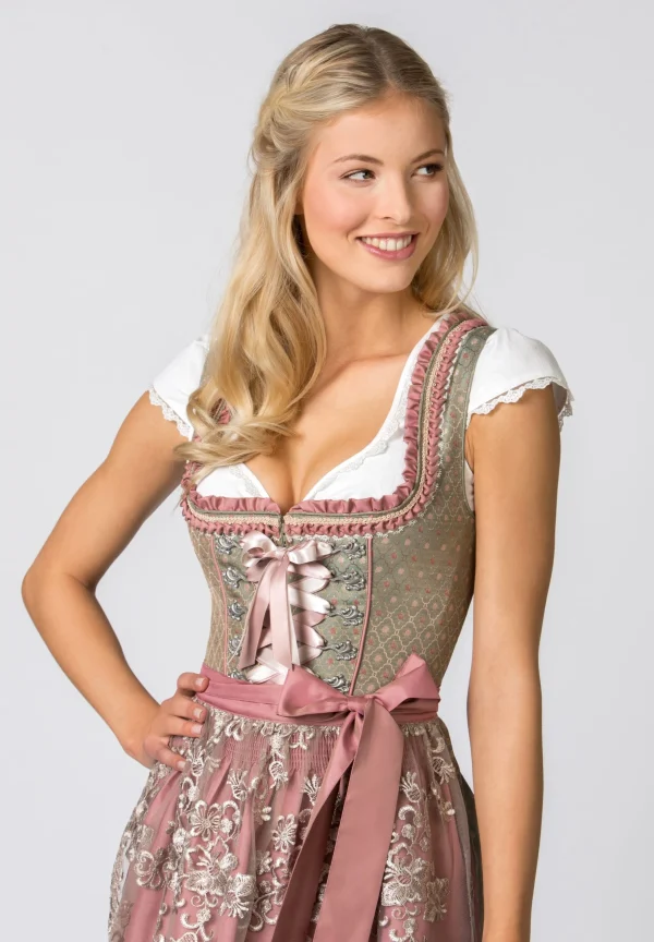 Stockerpoint Midi Dirndl “Alice” In Schilf-rose 6