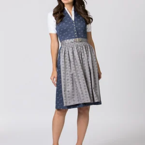 Stockerpoint Midi Dirndl “Amalie 2” In Dunkelblau-grau 10