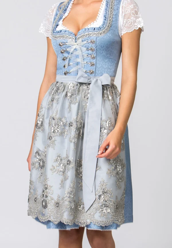 Stockerpoint Midi Dirndl “Anastasia” In Hellblau-silber 5