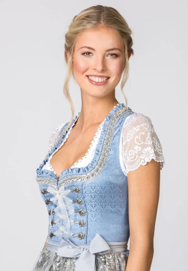 Stockerpoint Midi Dirndl “Anastasia” In Hellblau-silber 6