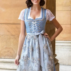 Stockerpoint Midi Dirndl “Anastasia” In Hellblau-silber 18