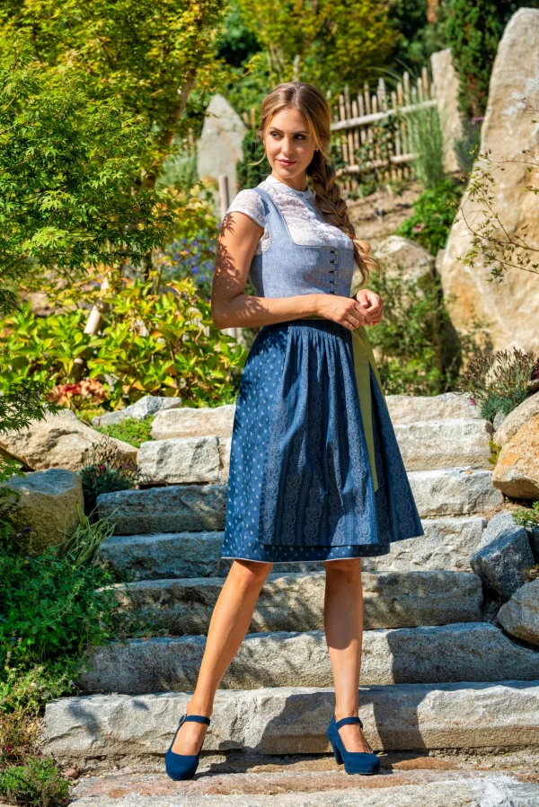 Stockerpoint Midi Dirndl “Eleen” In Dunkelblau 3