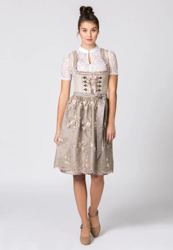 Stockerpoint Midi Dirndl “Elyse” In Taupe 3