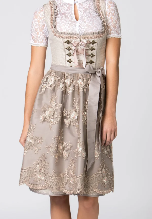 Stockerpoint Midi Dirndl “Elyse” In Taupe 5