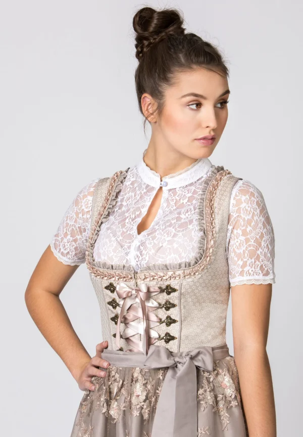 Stockerpoint Midi Dirndl “Elyse” In Taupe 6