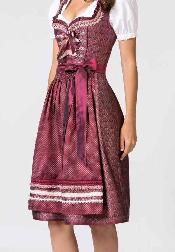 Stockerpoint Midi Dirndl “Giselle” In Bordeaux 4