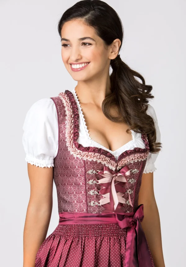 Stockerpoint Midi Dirndl “Giselle” In Bordeaux 5