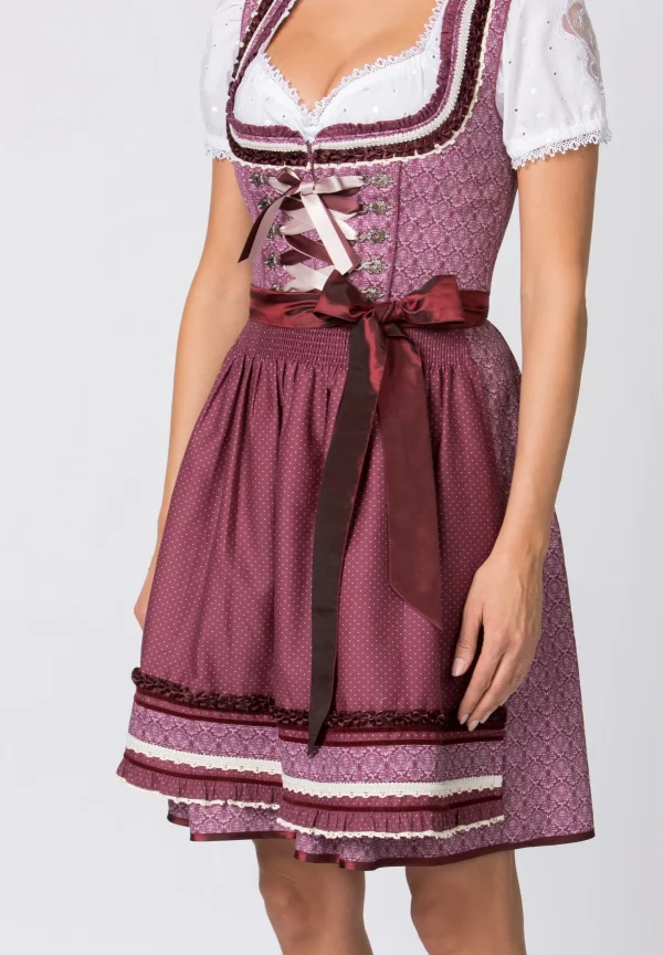 Stockerpoint Mini Dirndl “Angelica” In Bordeaux 5