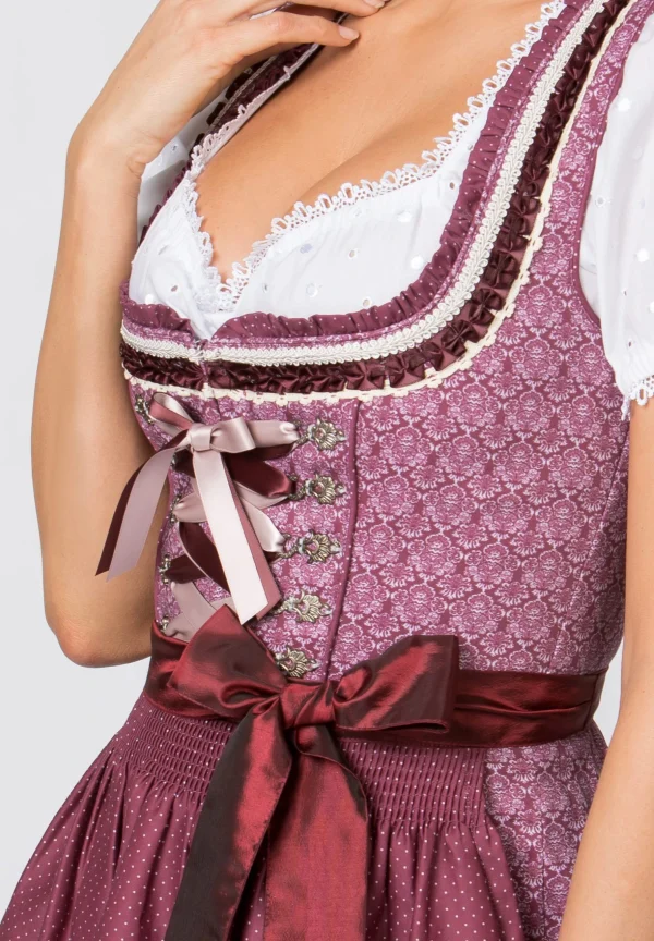 Stockerpoint Mini Dirndl “Angelica” In Bordeaux 7