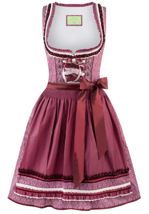 Stockerpoint Mini Dirndl “Angelica” In Bordeaux 1