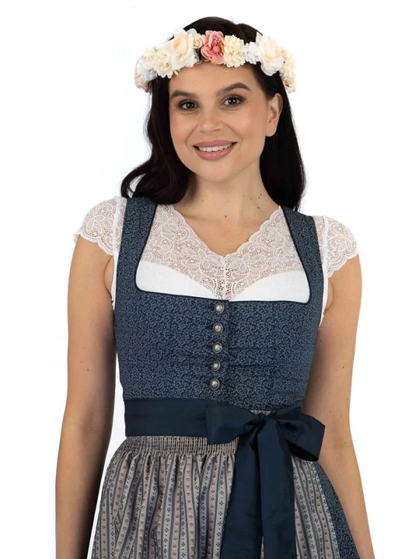 Turi Landhaus Dirndl In Dunkelblau 4