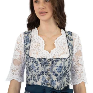 Turi Landhaus Dirndl In Dunkelblau/ Creme 10