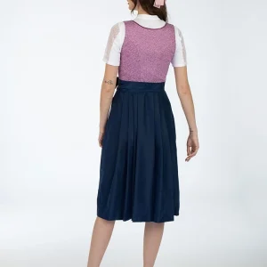 Turi Landhaus Dirndl In Lila/ Dunkelblau 8