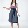 Turi Landhaus Dirndl In Lila/ Dunkelblau 11