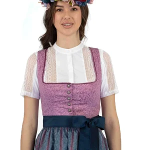 Turi Landhaus Dirndl In Lila/ Dunkelblau 10