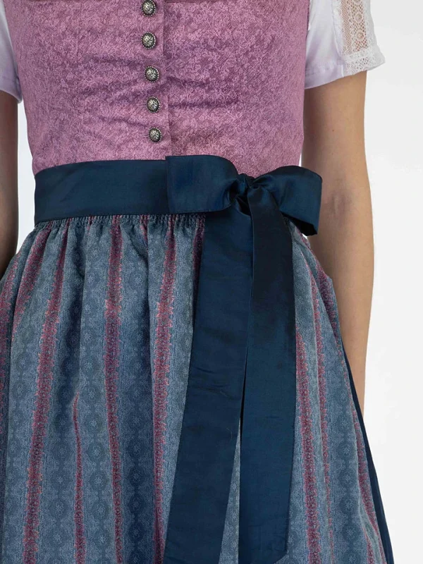 Turi Landhaus Dirndl In Lila/ Dunkelblau 5